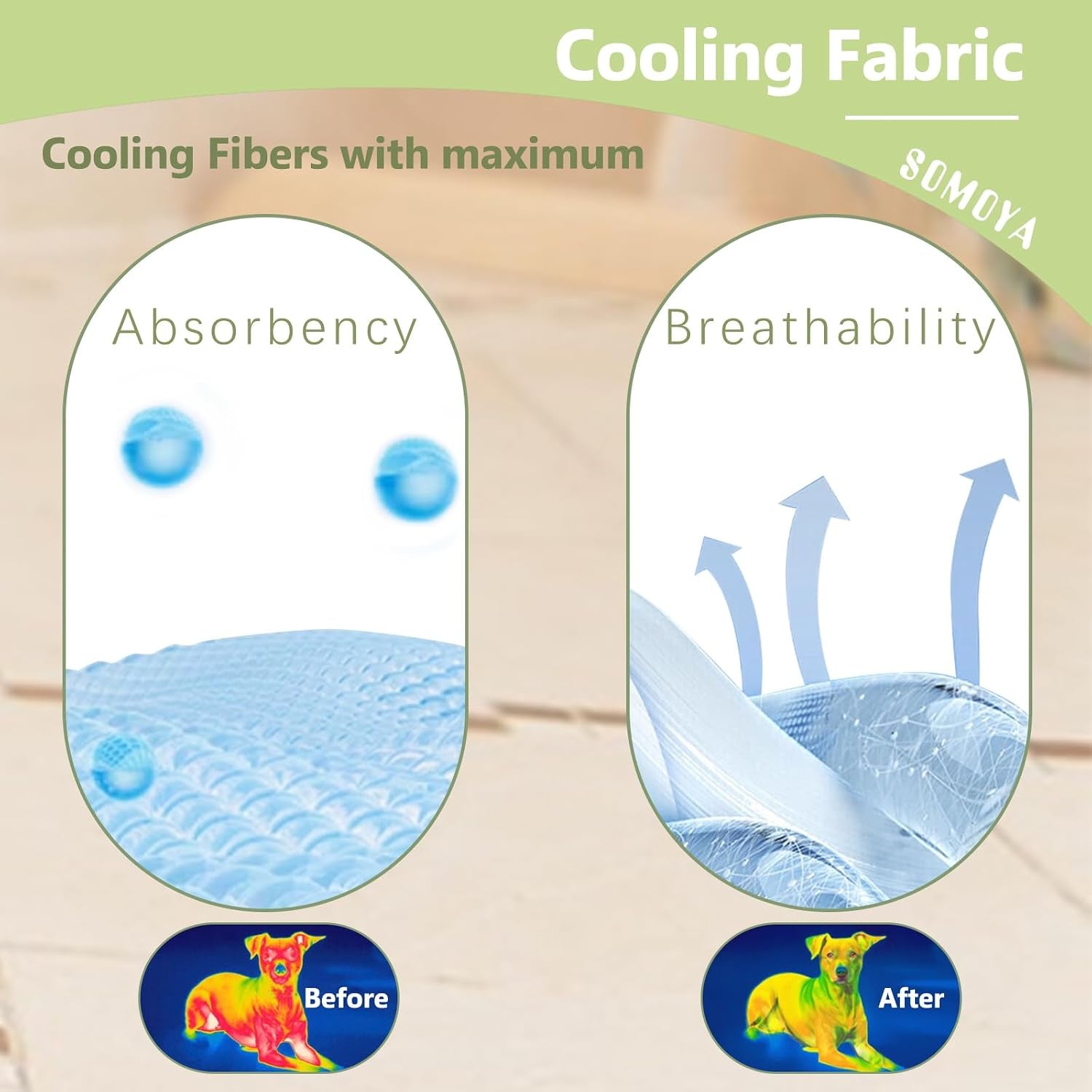 Dog Cooling Mats,Foldable Non-Slip Washable Arc-Chill Cool Pad | Cooling Pad for Dogs Q-Max 0.45 Absorbs Pet Heat Fast,Suit for Indoor Outdoor Summer Use for Cats Dogs