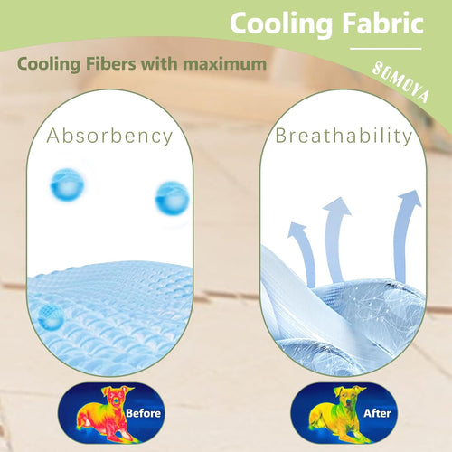 Dog Cooling Mats,Foldable Non-Slip Washable Arc-Chill Cool Pad | Cooling Pad for Dogs Q-Max 0.45 Absorbs Pet Heat Fast,Suit for Indoor Outdoor Summer Use for Cats Dogs