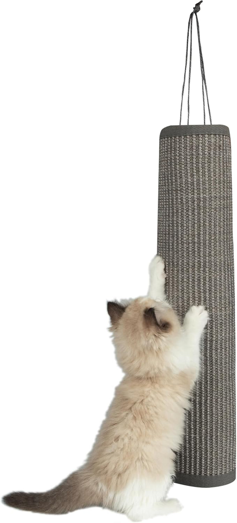 Catify Hanging Cat Scratcher - Log, Gray | Cat Door Scratcher, Scratching Mat, Heavy Duty Sisal, Furniture Protector, Safe for Paws, Non-Slip, Durable, Multi-Functional