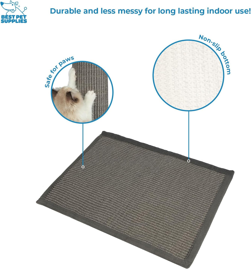 Catify Hanging Cat Scratcher - Log, Gray | Cat Door Scratcher, Scratching Mat, Heavy Duty Sisal, Furniture Protector, Safe for Paws, Non-Slip, Durable, Multi-Functional