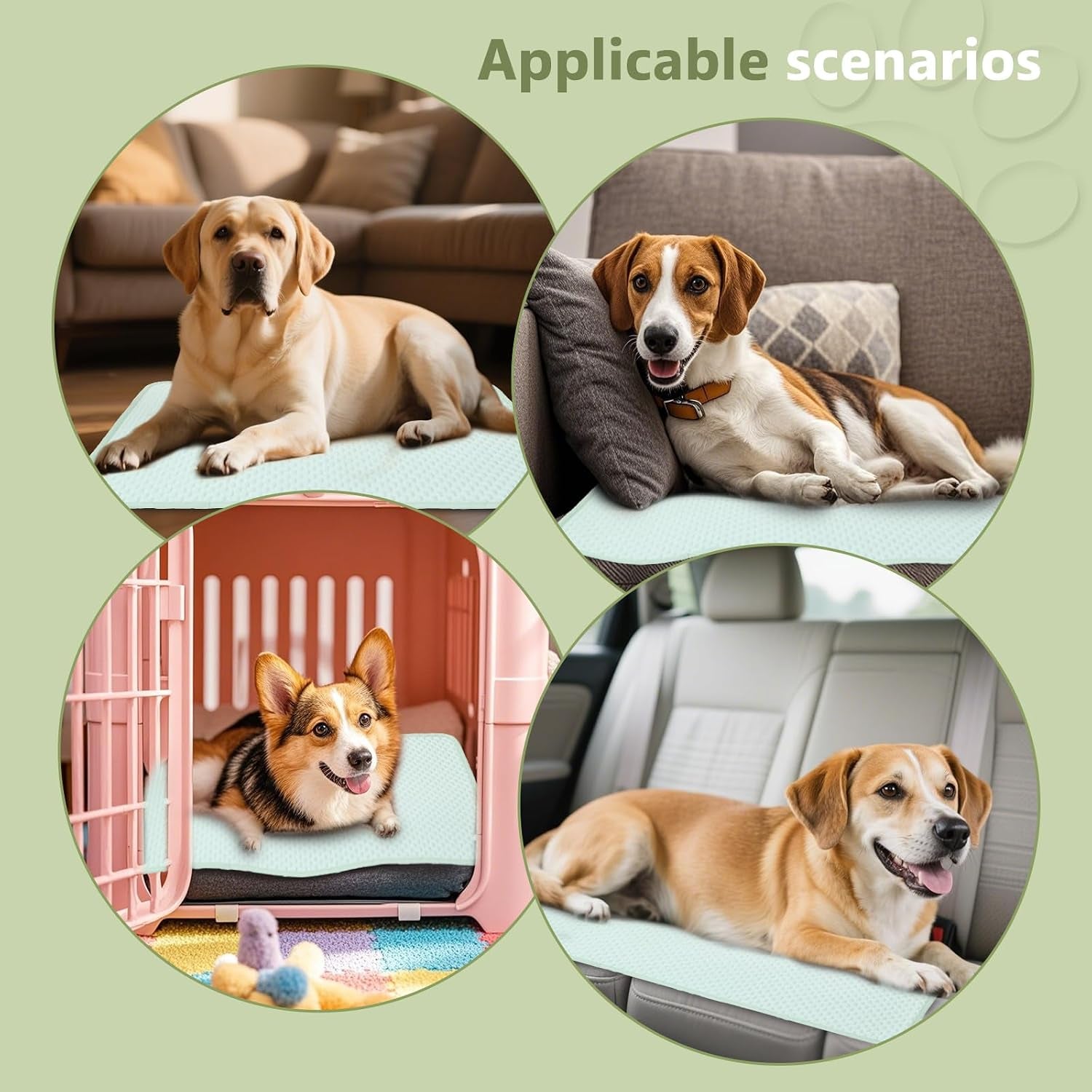 Dog Cooling Mats,Foldable Non-Slip Washable Arc-Chill Cool Pad | Cooling Pad for Dogs Q-Max 0.45 Absorbs Pet Heat Fast,Suit for Indoor Outdoor Summer Use for Cats Dogs