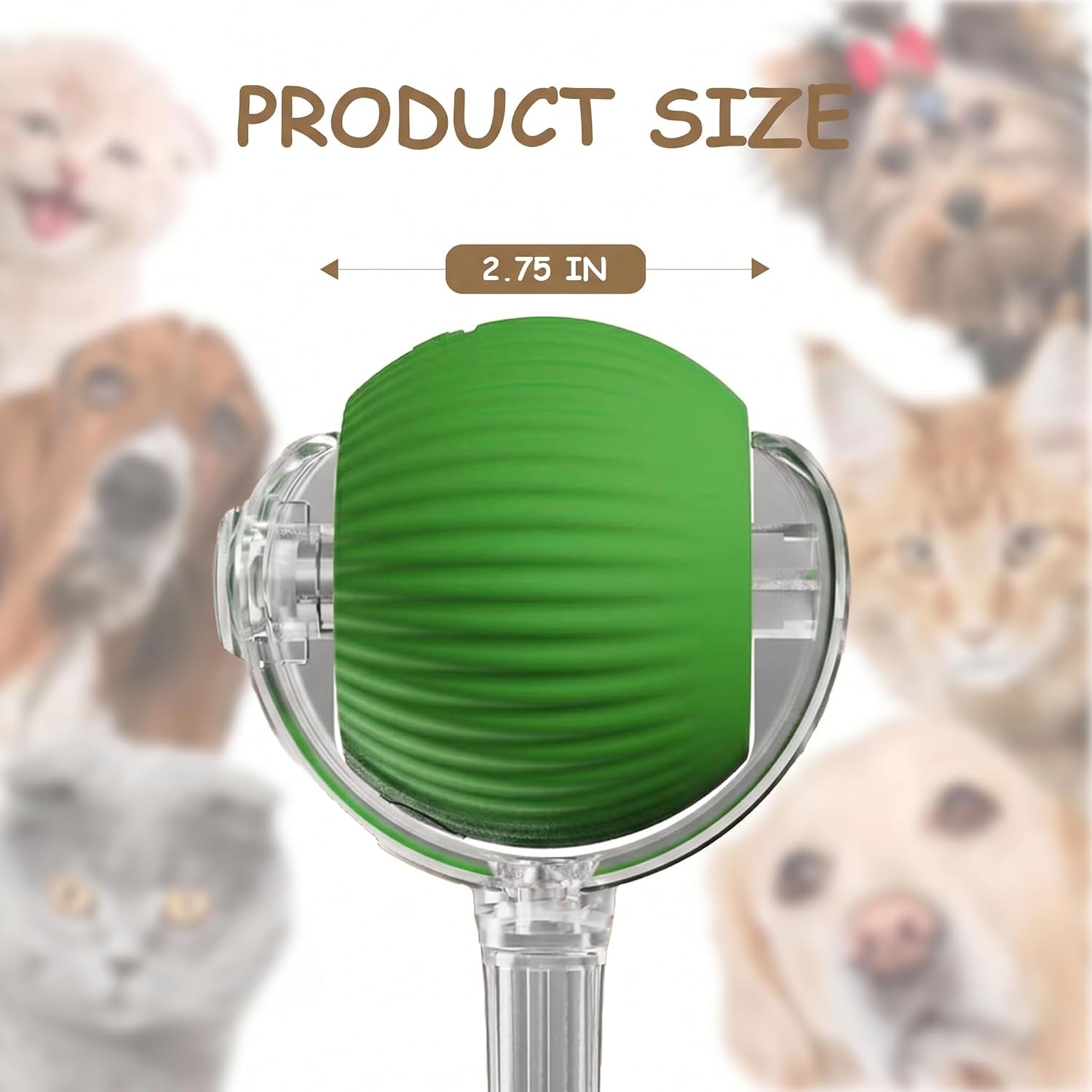 Cat & Small Dog Automatic Moving Ball 2.0 - Interactive Toy [Green]